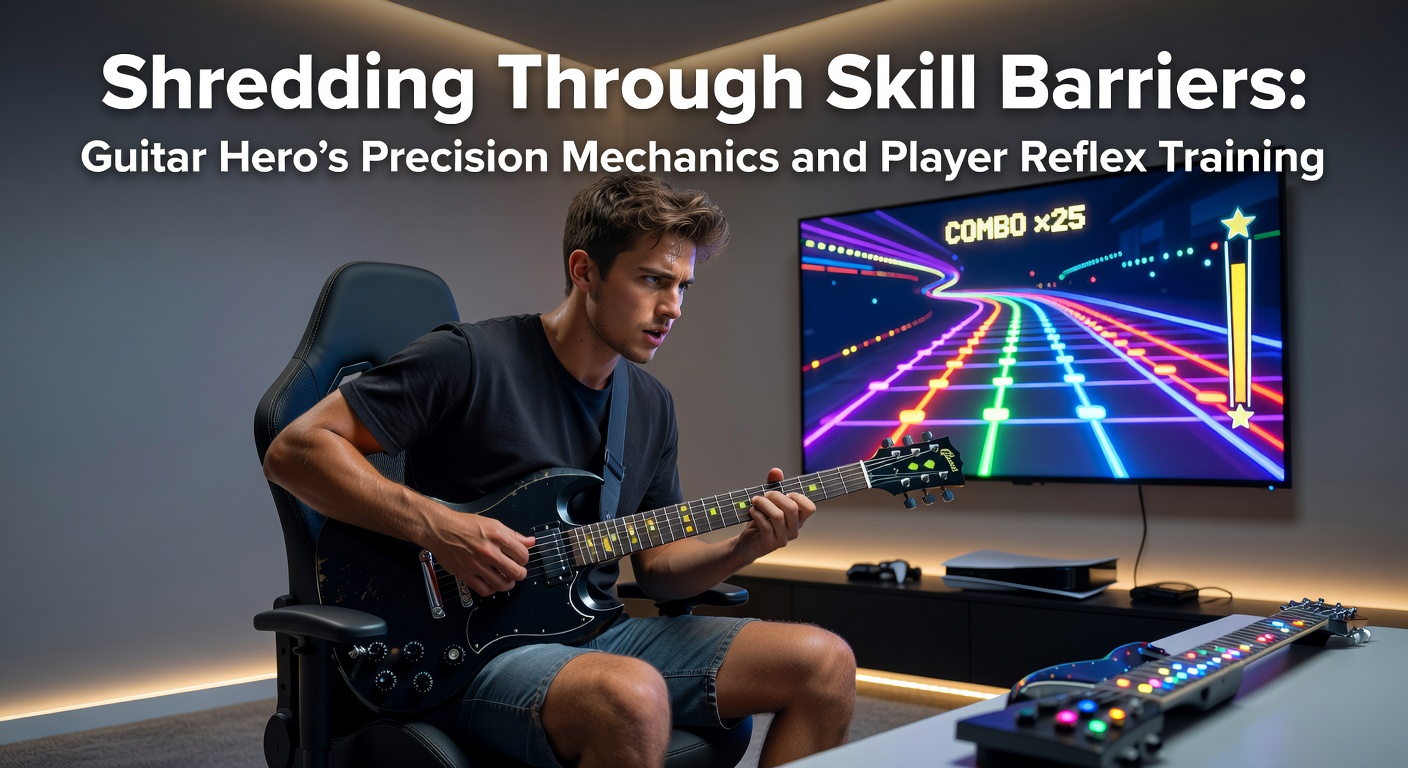 Close-up of Guitar Hero controller frets being pressed in sequence, wth note highway blurring from high velocity