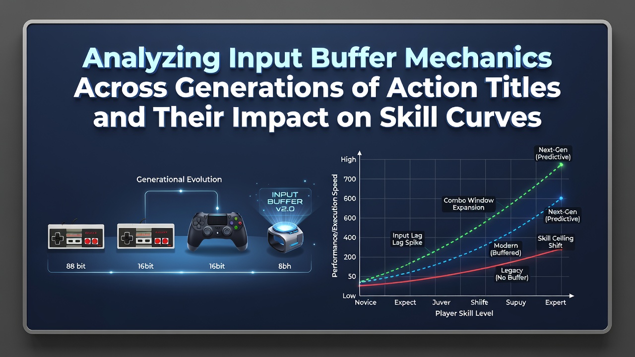 Diagram showing input buffer timelines across different game generations with frame data examples