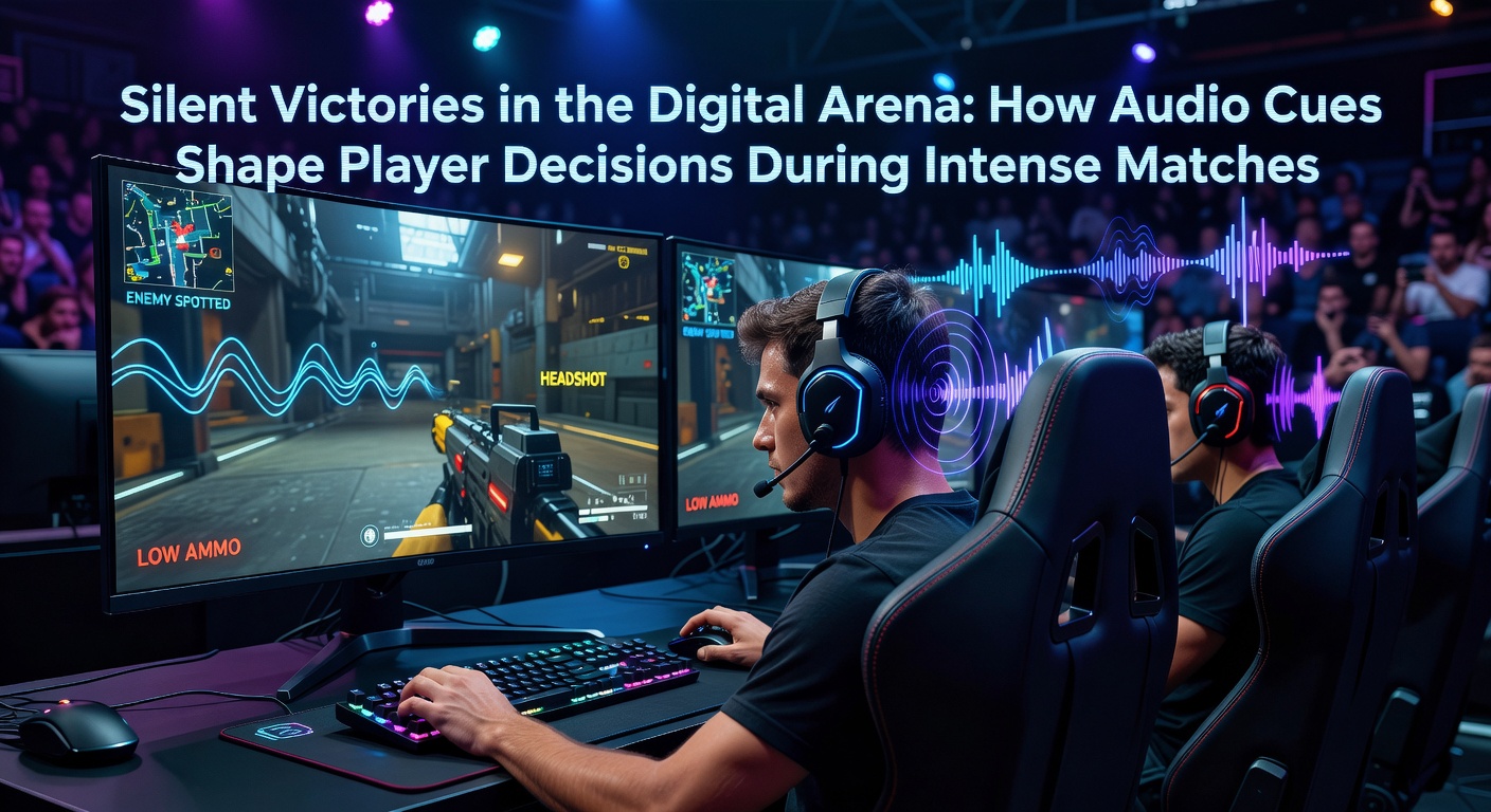Esports player wearing headphones while reacting to in-game audio cues during a high-stakes competitive match