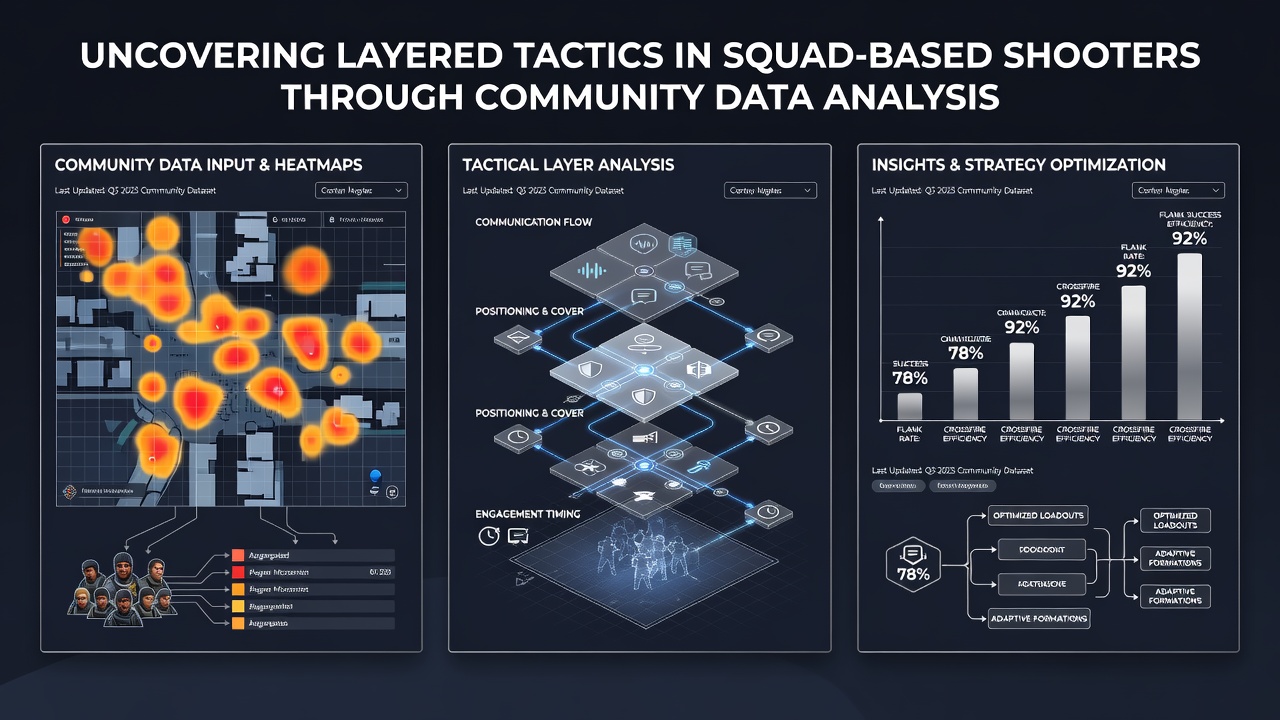 Detailed statistical breakdown of squad shooter match data displayed on community analysis dashboard